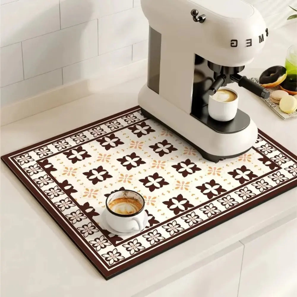 Tile Coffee Mat | Absorbent Countertop – Non-Slip Base TARHUS  Coffee & Tea