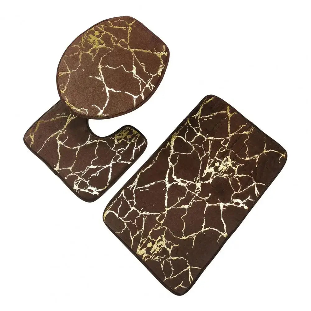 Royale Marble Style Luxury Bathroom Mat Set - TARHUS