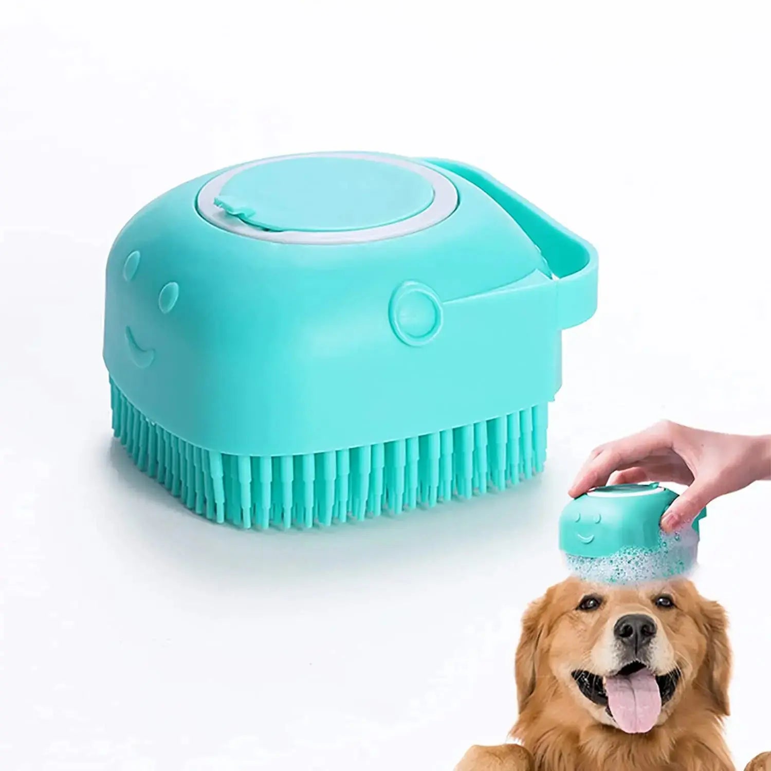 Dog Bath & Grooming Brush – 2-in-1 Shampoo & Massage Tool - TARHUS