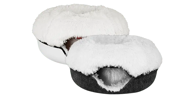 Cat Cave Calming Donut Bed for Anxiety Relief & Cozy Sleeping TARHUS  Animals & Pet Supplies