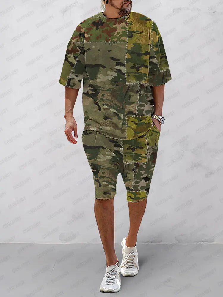 Athleisure Camo Print 2-Piece Set - TARHUS