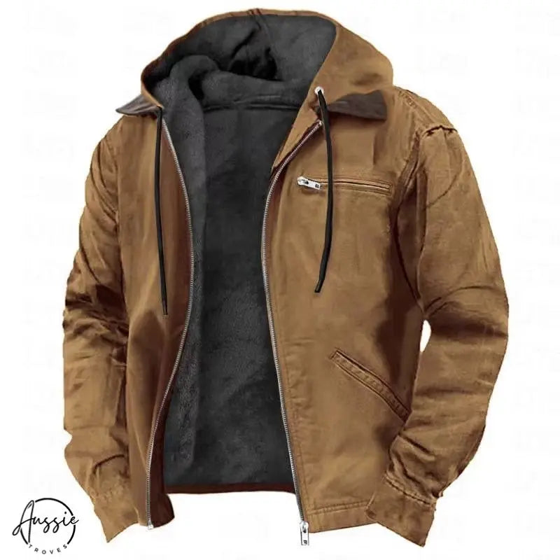 Titan | Men's Fleece-Lined Hooded Jacket - TARHUS