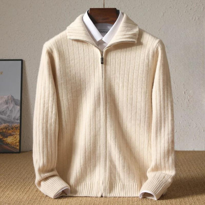 Russell Men’s Cashmere Cardigan – Luxury Knit Sweater with Classic Fit TARHUS  Men Clothing