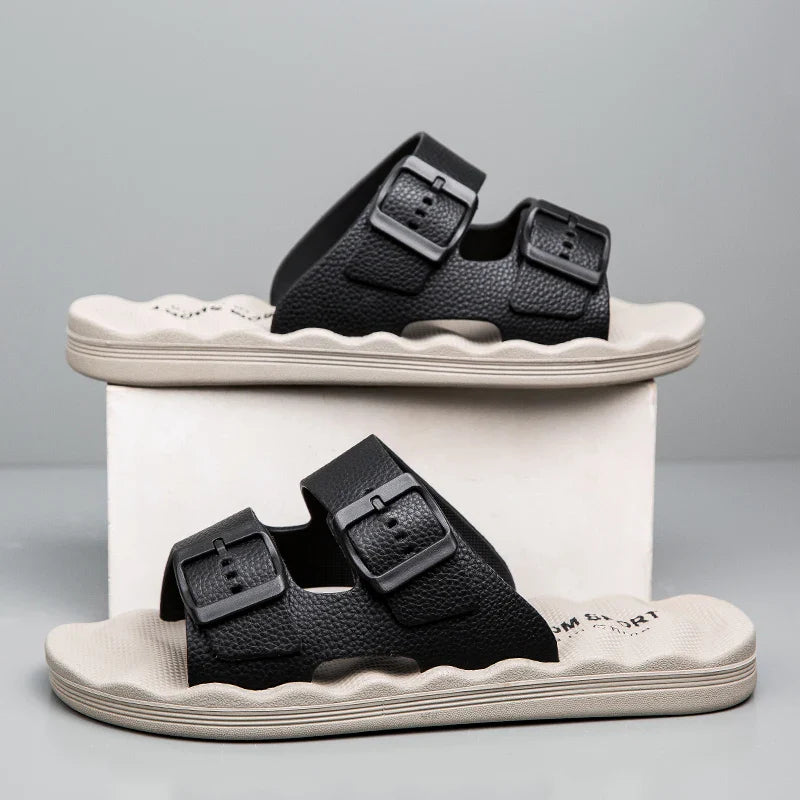 Delmar | Comfort Slides – Adjustable Dual-Strap Sandals with Ergonomic Sole TARHUS  Men Shoes