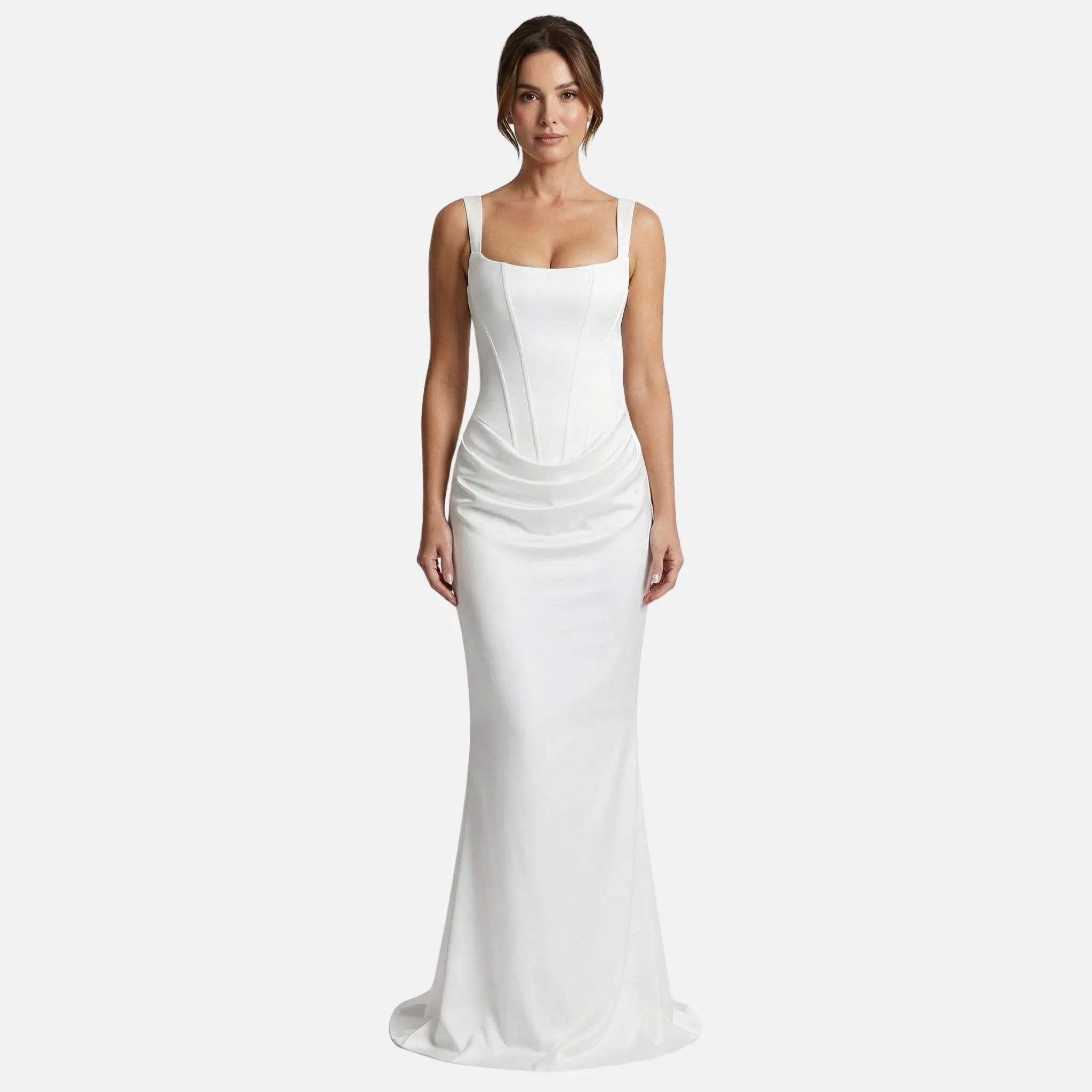 Satin Maxi Dress with Adjustable Straps for Women TARHUS  AS - Womens - Maxi Dress