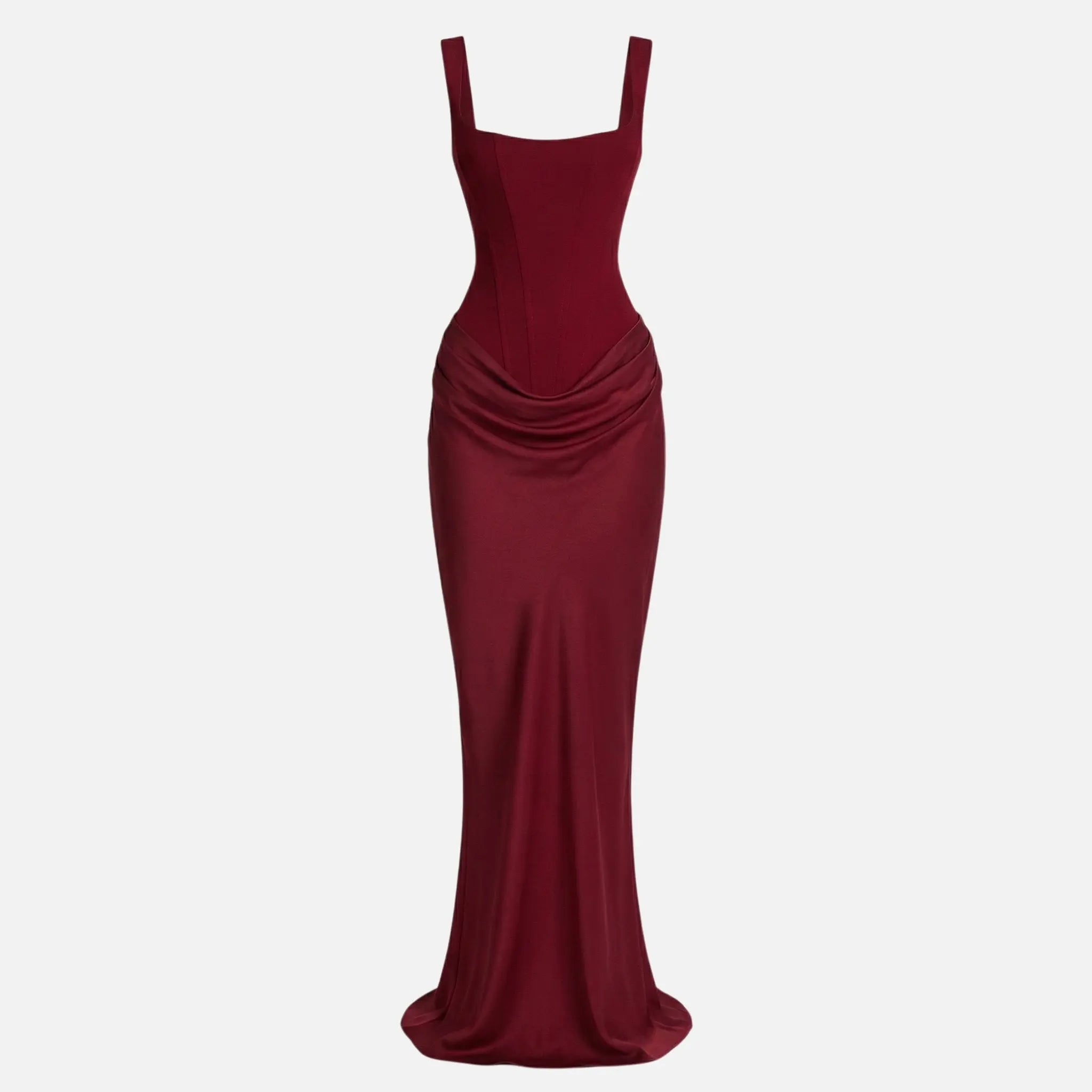Satin Maxi Dress with Adjustable Straps for Women TARHUS  AS - Womens - Maxi Dress