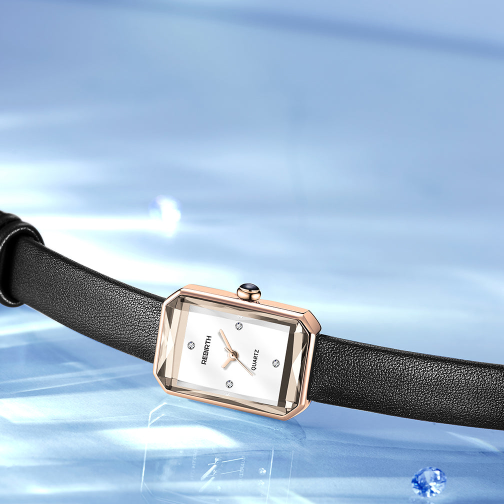 Aurora | Wristwatch – Classic Rectangular Watch with Leather Strap TARHUS  Womens Watch