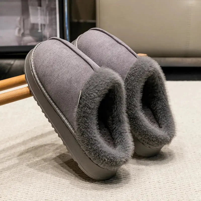 Fluffy Winter Slippers – Cozy Fur-Lined Indoor House Shoes with Anti-Slip Sole - TARHUS