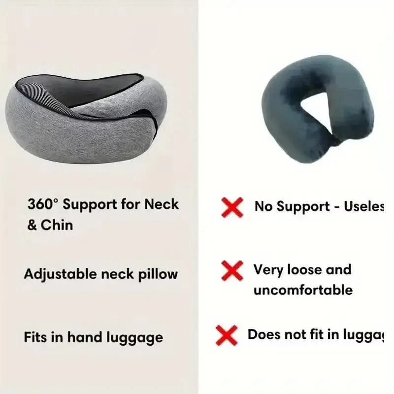 Memory Foam Travel Neck Pillow – Snail Style U-Shaped Comfort - TARHUS