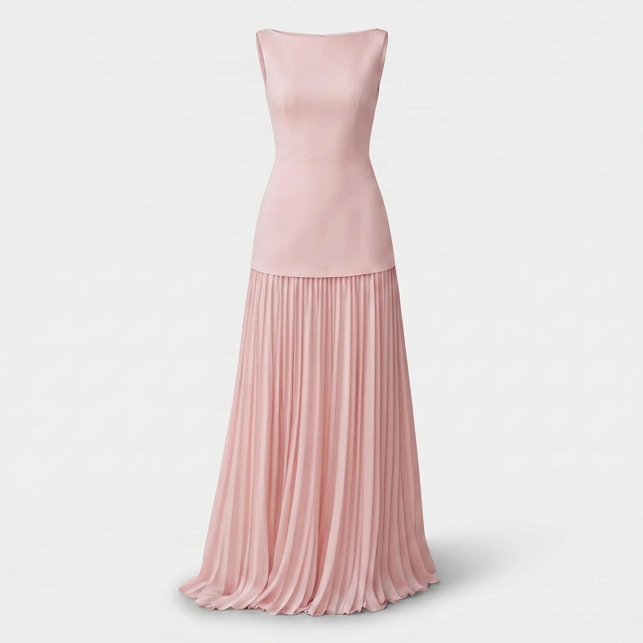 Sleeveless Fitted Bodice Pleated Maxi Evening Dress for Women TARHUS  AS - Womens - Maxi Dress
