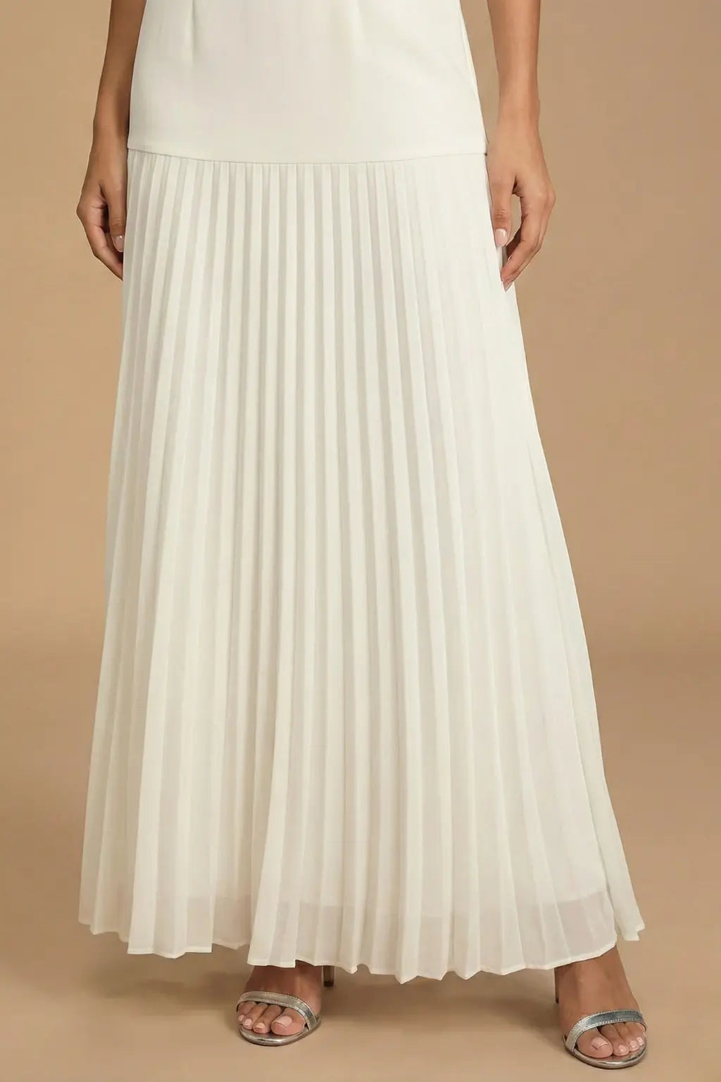 Sleeveless Fitted Bodice Pleated Maxi Evening Dress for Women TARHUS  AS - Womens - Maxi Dress