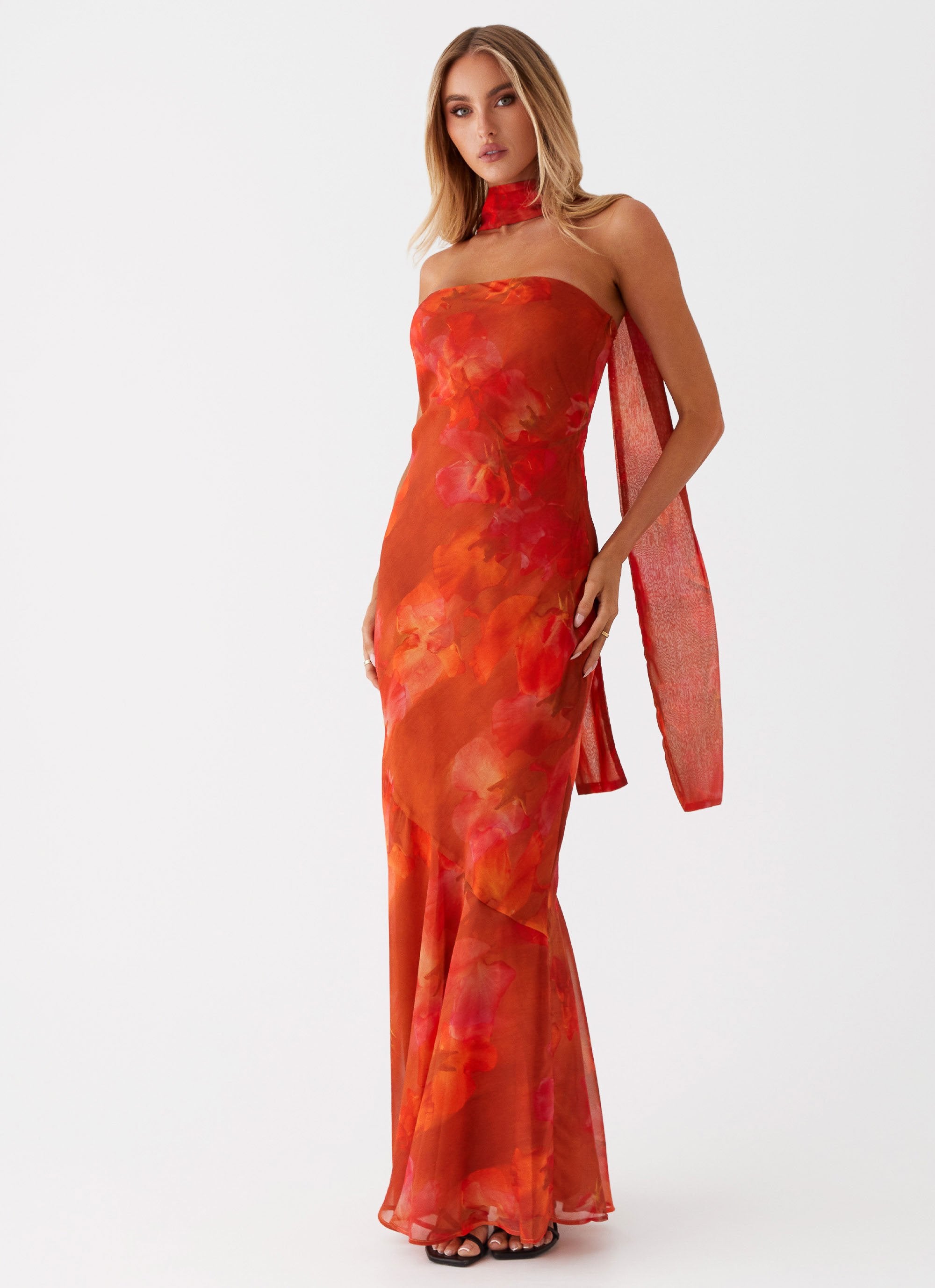 Womens Strapless Bodycon Mermaid Maxi Dress Abstract Print – Elegant Slim Fit Evening Party Dress TARHUS  Maxi Dress