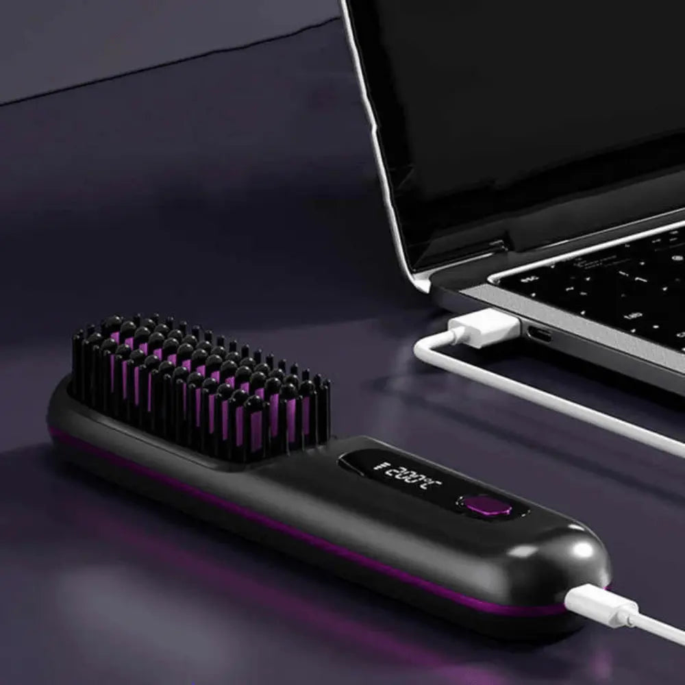 Portable Hair Straightener Brush - TARHUS