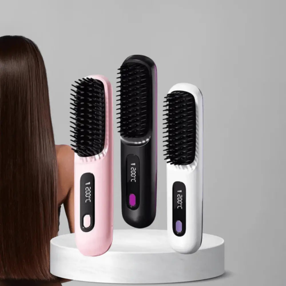 Portable Hair Straightener Brush - TARHUS