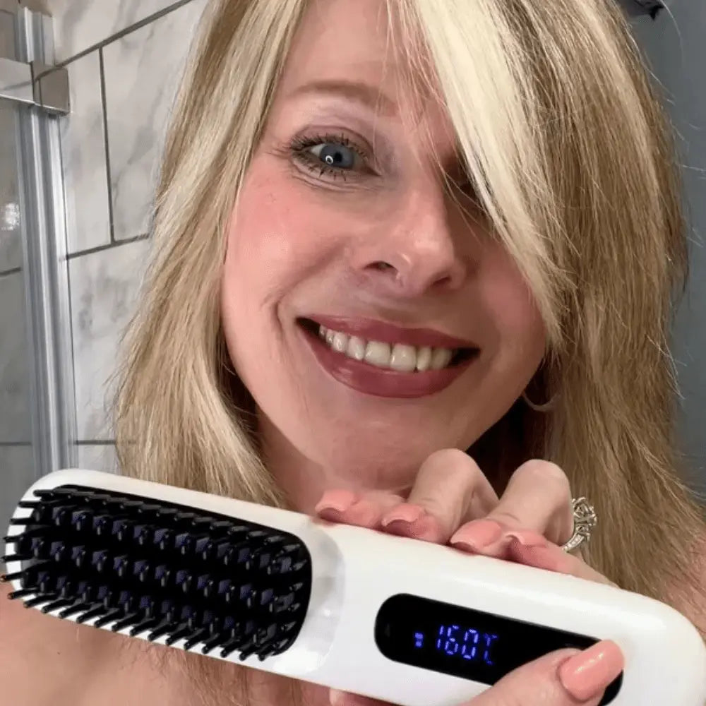 Portable Hair Straightener Brush - TARHUS