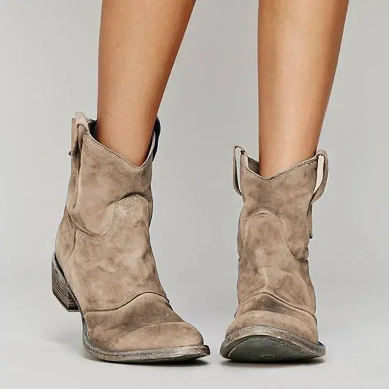 Paloma Vintage Western Ankle Boots - TARHUS