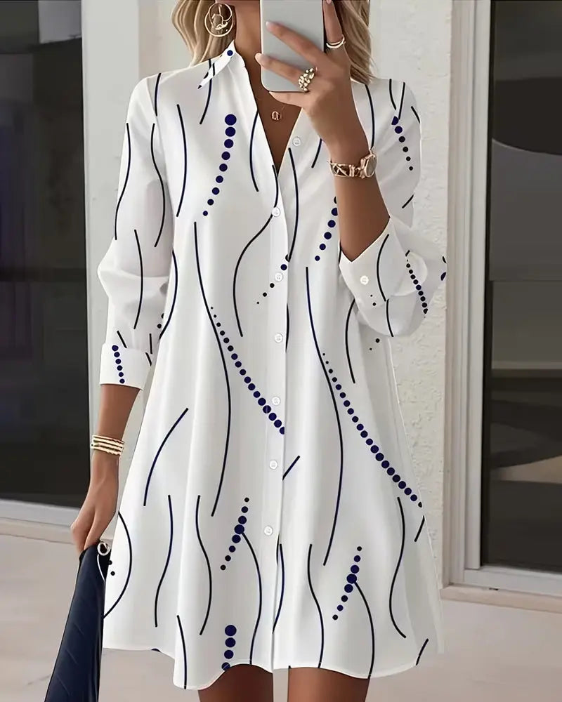 Claudia | Elegant Printed Shirt Dress TARHUS  Dresses