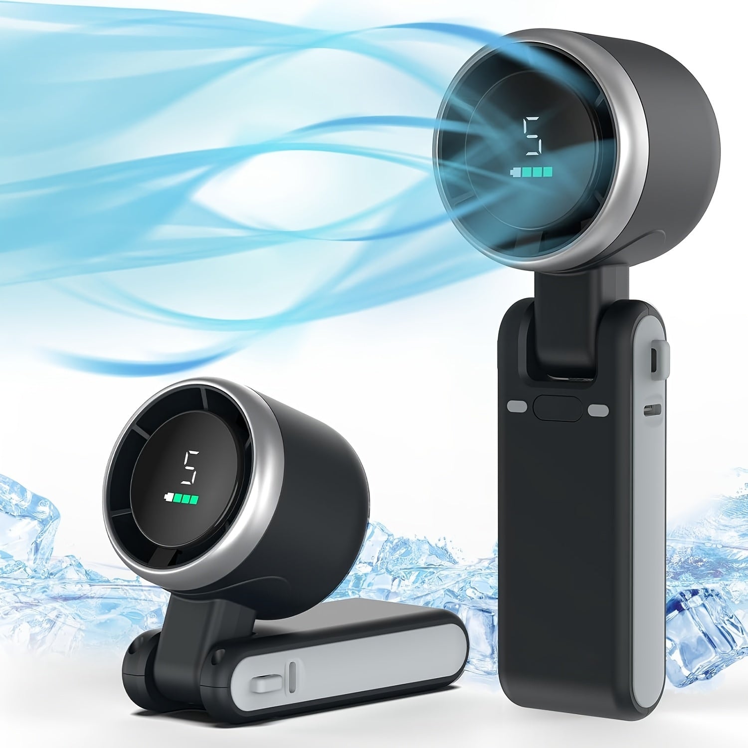 Portable Foldable USB Handheld Fan – Ultra-Quiet 5-Speed Rechargeable Fan TARHUS  Electronics & Gadgets