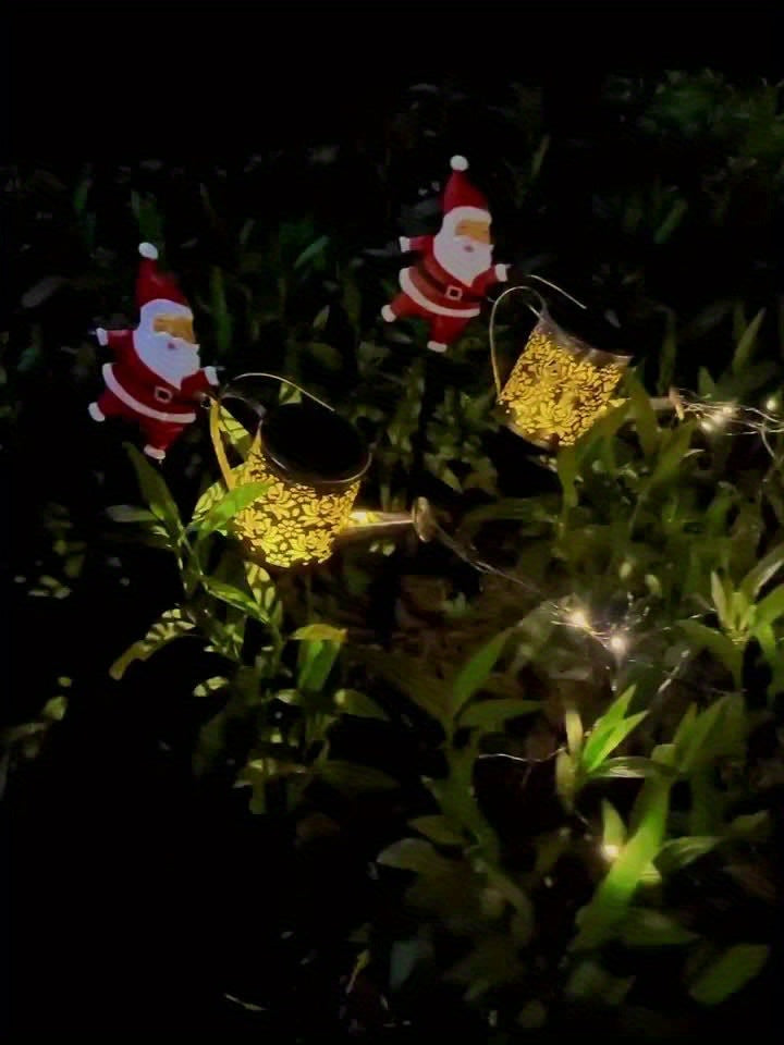 Solar-Powered Watering Can Light – Festive Outdoor LED Décor | GlowSanta TARHUS  Christmas
