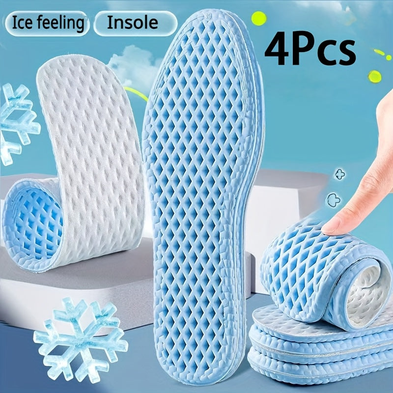 CoolStep | 4pcs Cooling Insoles – Breathable Sweat-Absorbing Shoe Inserts for Summer TARHUS  Men Shoes