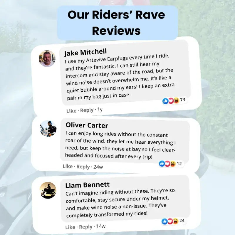 Motor Earplugs - Reduces Noise by 27 dB - TARHUS