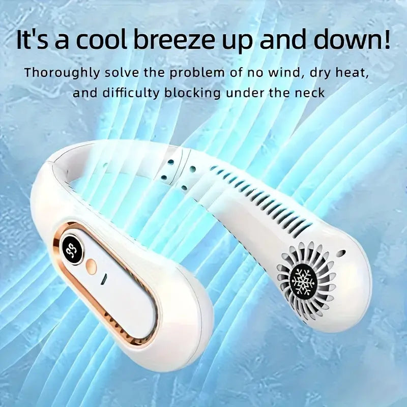 Portable USB Neck Fan – Super Ice Cooling, Adjustable Personal Fan for Summer TARHUS  Electronics & Gadgets