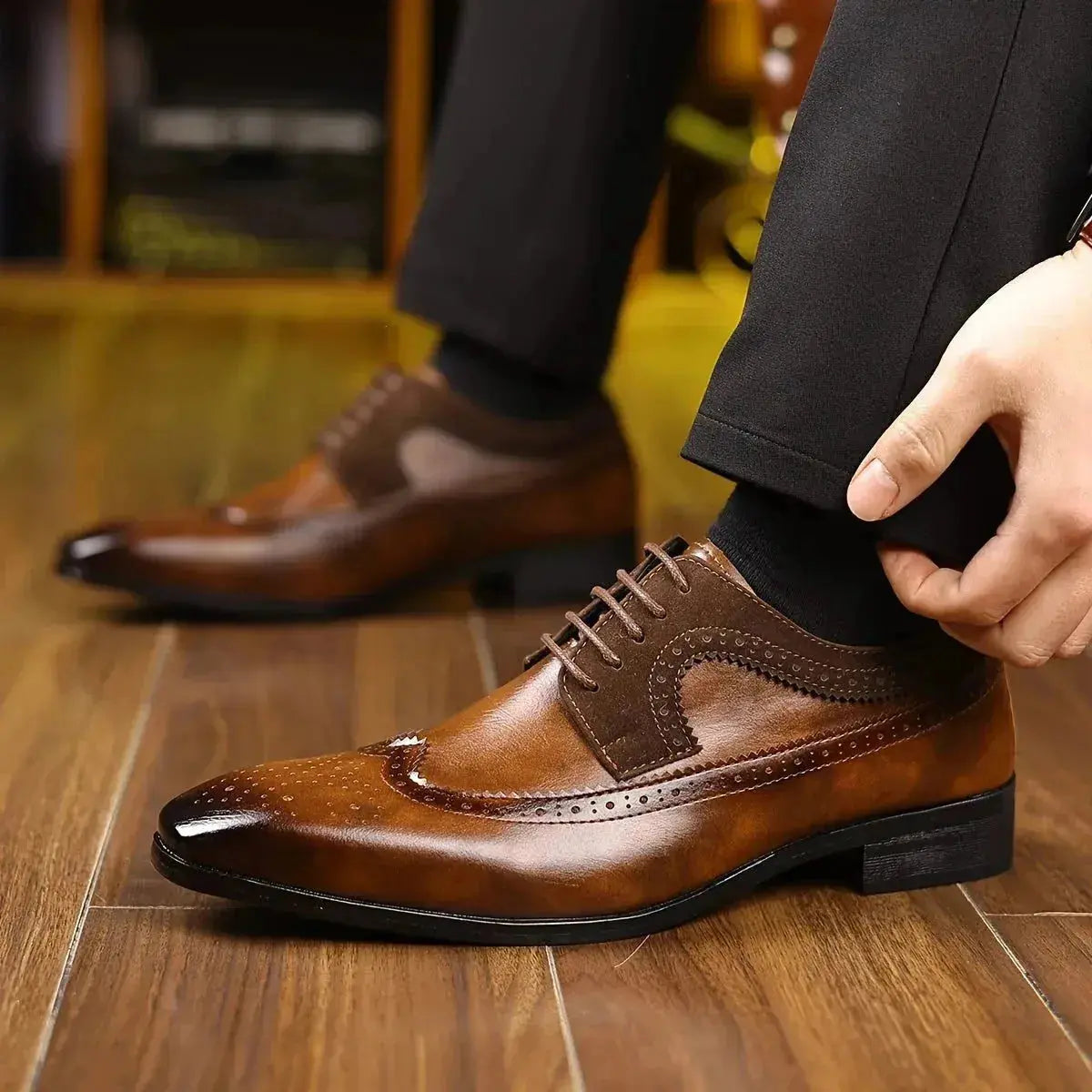 Oliver | Refined Brown Dress Shoes Brogue Oxford TARHUS  Clothing & Accessories