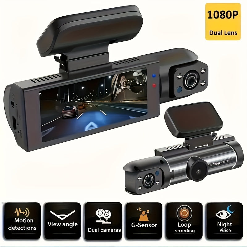 Dual Lens Dash Cam – 1080P Night Vision & Loop Recording TARHUS  Electronics & Accessories