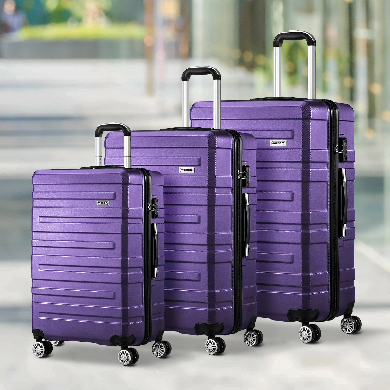 Mazam | 3-Piece Luggage Set – Hard Shell Spinner Suitcases with TSA Lock TARHUS  Outdoor & Survival