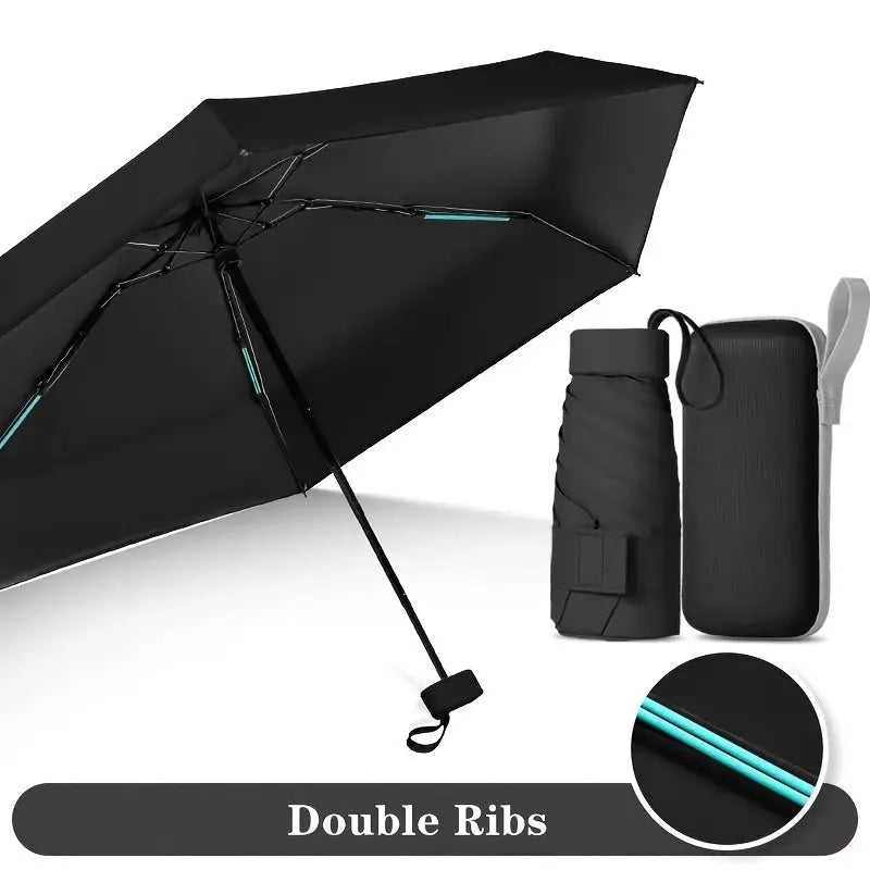 Mini Pocket Umbrella – Six-Fold, UV Protection | Lightweight & Portable - TARHUS
