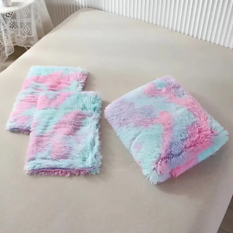 Calming Tie-Dye Plush Duvet Cover + 2 Pillow Cases - TARHUS