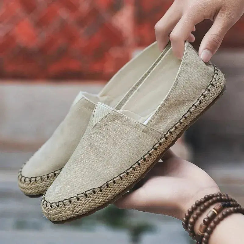 Roman | Canvas Slip-On Espadrilles with Rope Sole TARHUS  Clothing & Accessories