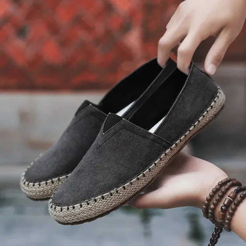 Roman | Canvas Slip-On Espadrilles with Rope Sole TARHUS  Clothing & Accessories