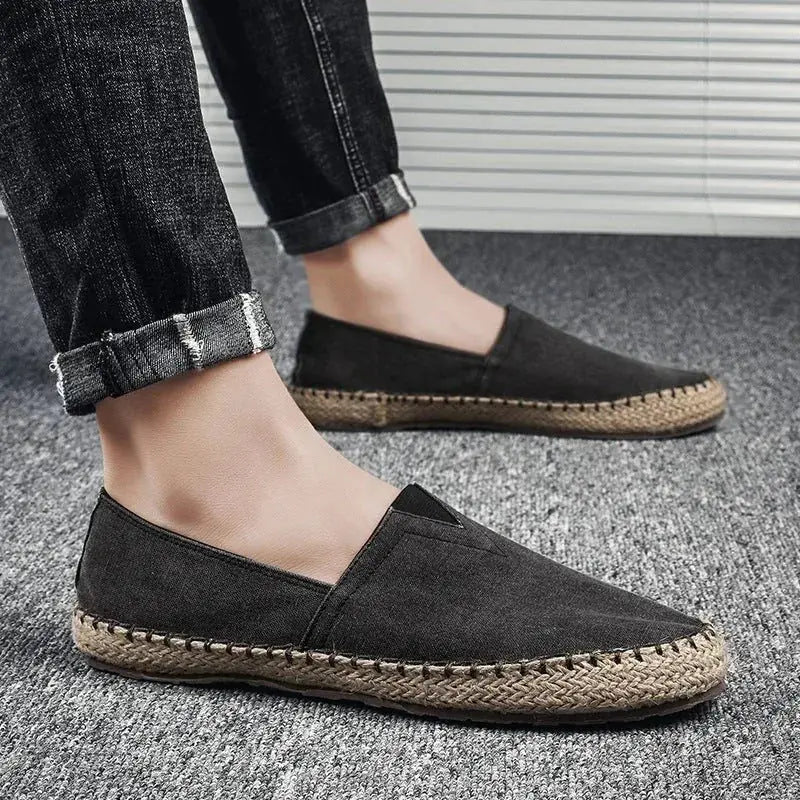Roman | Canvas Slip-On Espadrilles with Rope Sole TARHUS  Clothing & Accessories