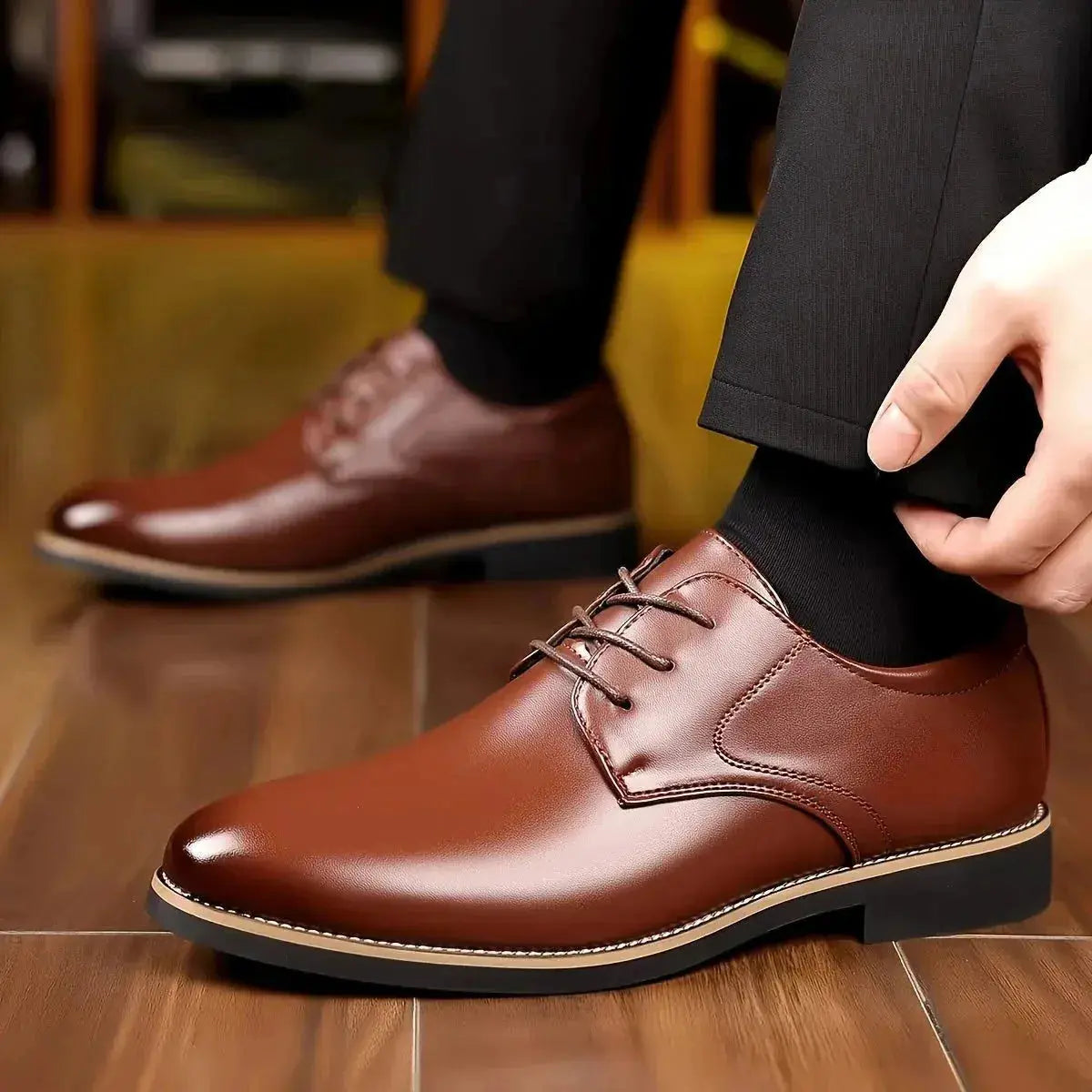 Chris | Classic Brown Dress Shoes Lace-Up Oxford TARHUS  Clothing & Accessories