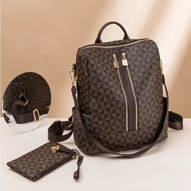 Stylish Convertible Backpack with Clutch - TARHUS