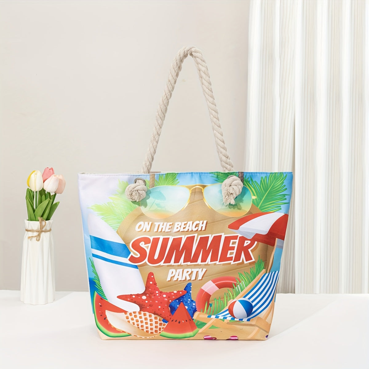 Amara | Blue Mandala Print Tote Bag – Casual Rope Handle Shoulder Bag TARHUS  Shoulder Bag