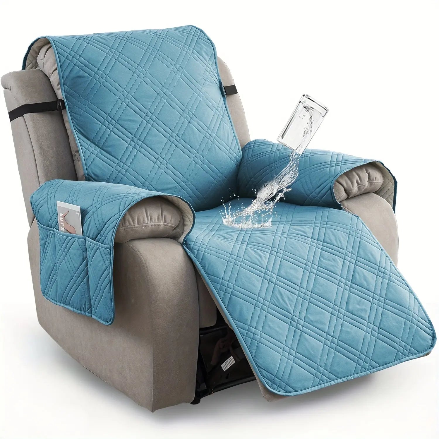 Waterproof, Non-Slip Recliner Chair Cover – Washable Furniture Protector with Pocket - TARHUS