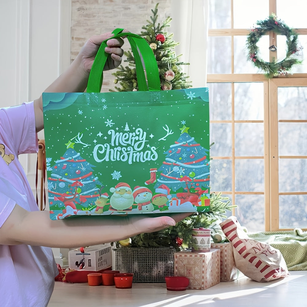 Large Reusable Christmas Gift Bags with Handles – Festive Non-Woven Holiday Totes TARHUS  Christmas