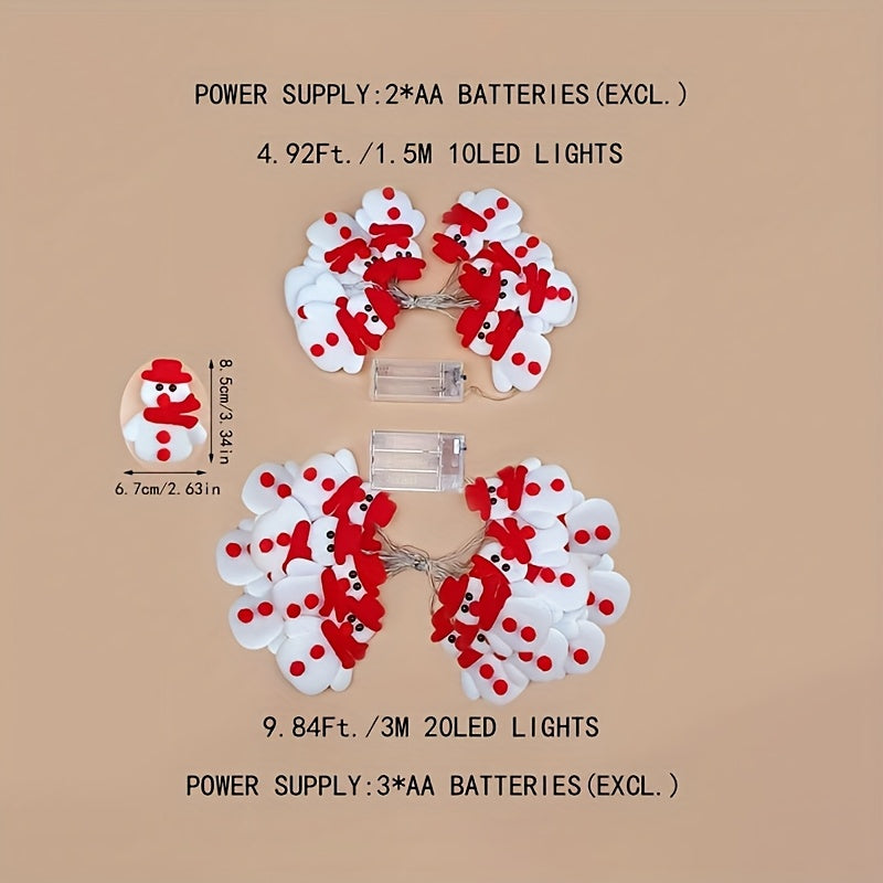 LED Snowman Tree Lights – Warm White Battery-Powered Holiday Decor TARHUS  Christmas