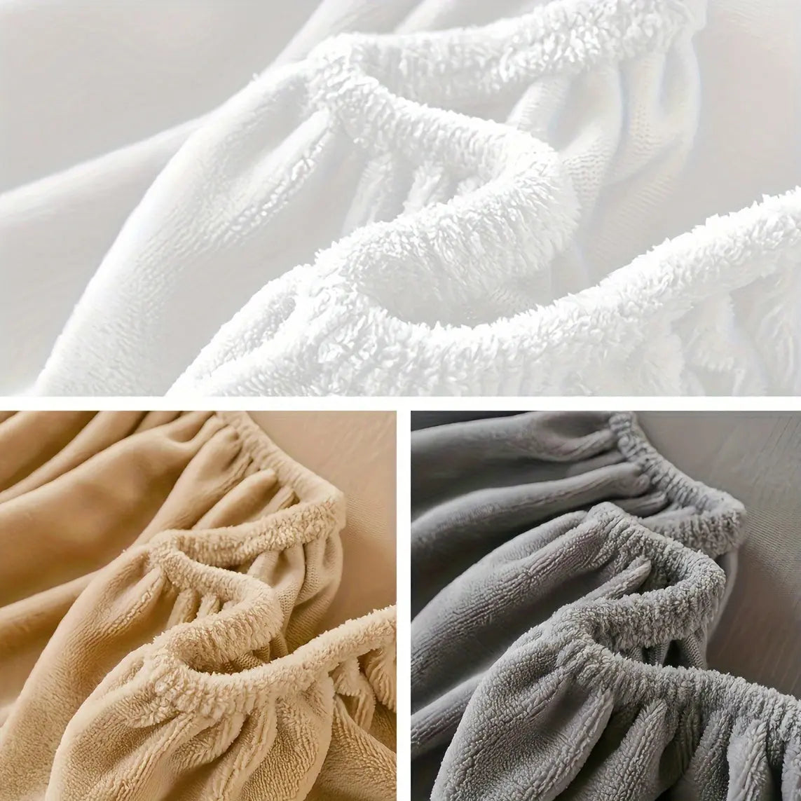 3-Piece Deep Pocket Velvet Fitted Sheet Set - Ultra-Soft Bedding with Pillowcases - TARHUS