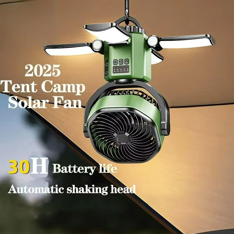 Venturo | Portable Camping Fan – Adjustable Air Cooling with LED Light & 6000mAh Battery TARHUS  Air cooler