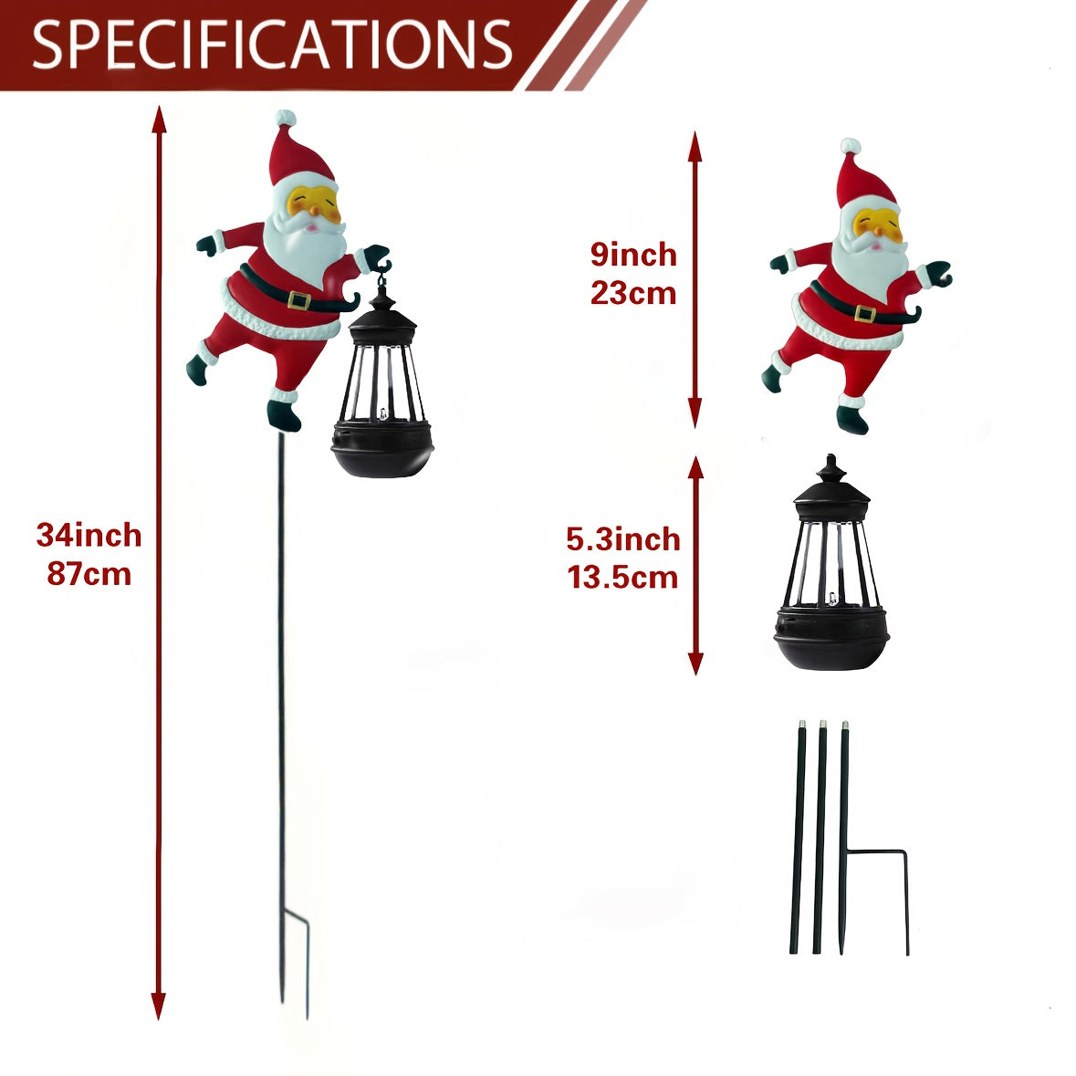 Solar-Powered Santa Lights – Warm LED Garden Pathway Decor | GlowPath TARHUS  Christmas