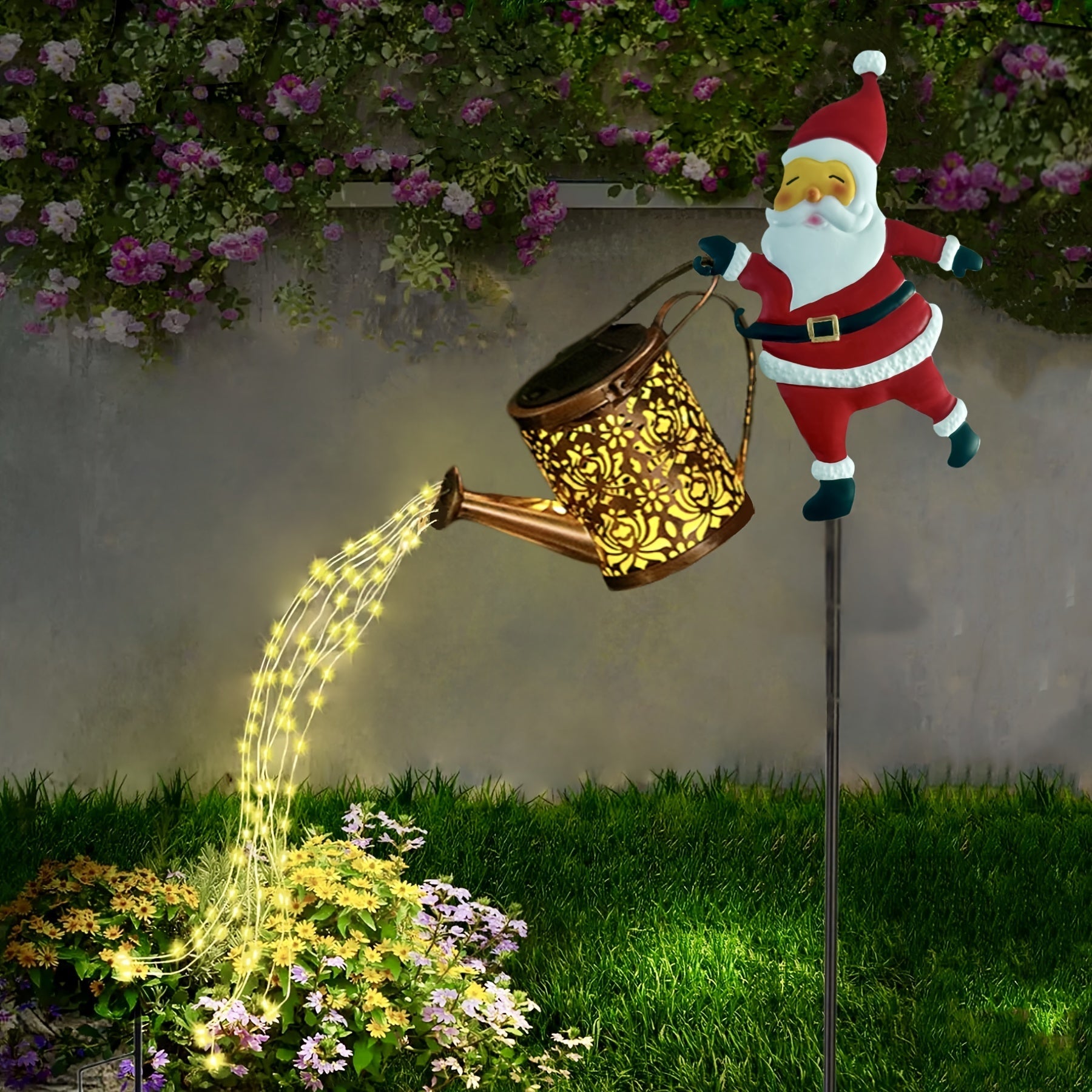 Solar-Powered Watering Can Light – Festive Outdoor LED Décor | GlowSanta TARHUS  Christmas