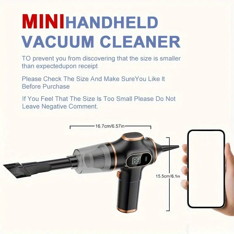 Cordless Handheld Vacuum – High Power, USB Rechargeable | Home & Car Use - TARHUS