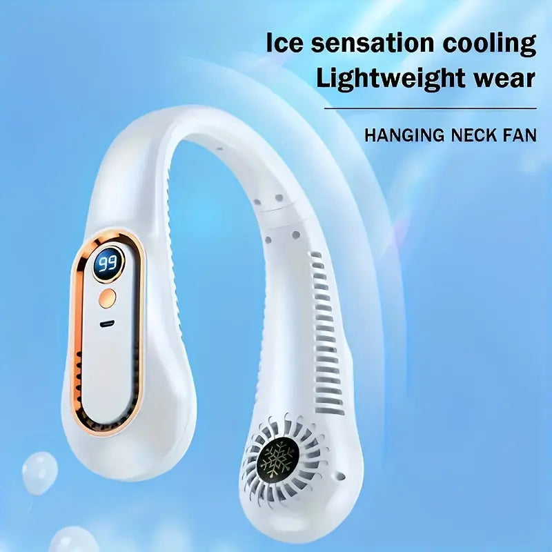 Portable USB Neck Fan – Super Ice Cooling, Adjustable Personal Fan for Summer TARHUS  Electronics & Gadgets