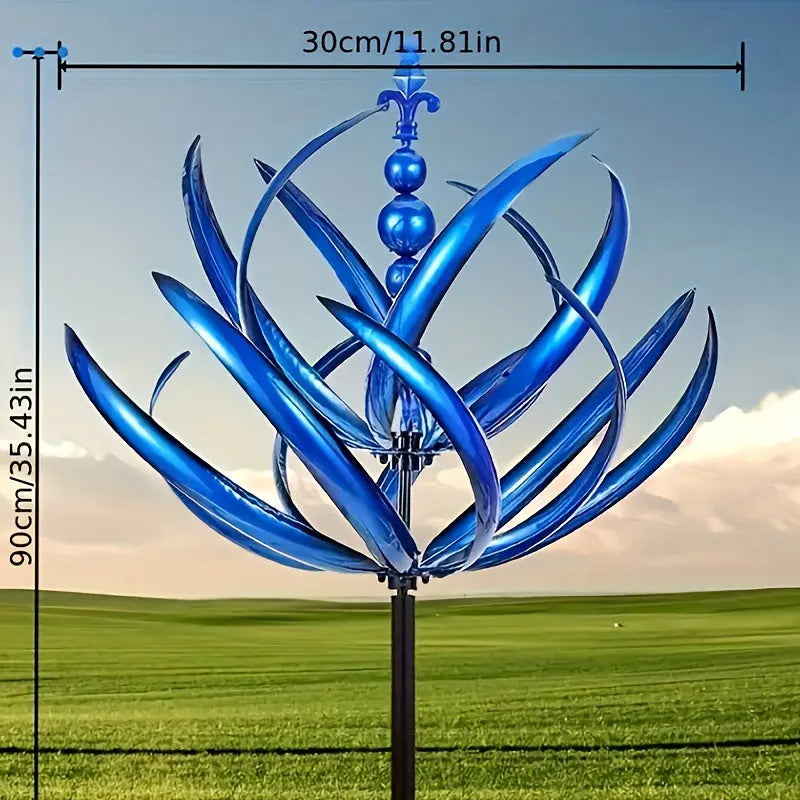 Metal Wind Spinner for Garden – Large Rotating Outdoor Yard Ornament, Battery-Free Kinetic Flower Decoration TARHUS  Garden