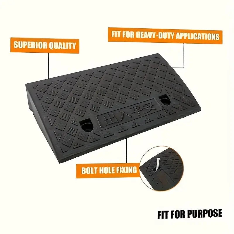 AccessEase | Portable Rubber Threshold Ramp – Non-Slip Entry for Wheelchairs & Pets TARHUS  Rubber Threshold Ramp