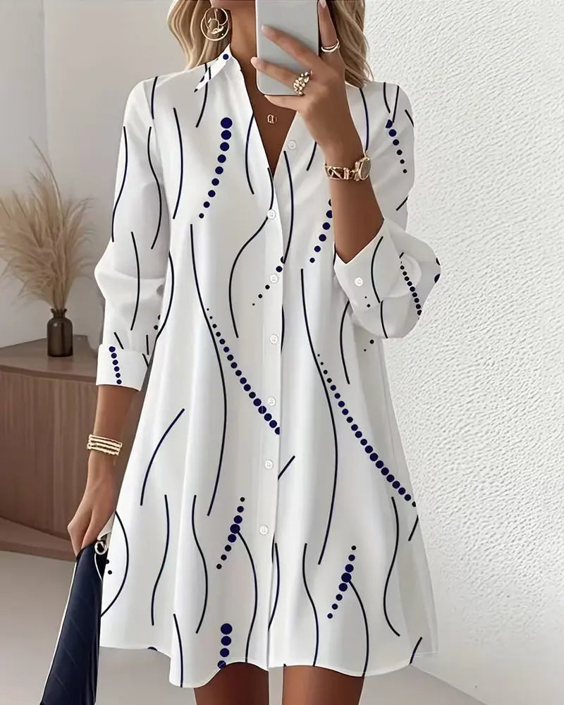Claudia | Elegant Printed Shirt Dress TARHUS  Dresses