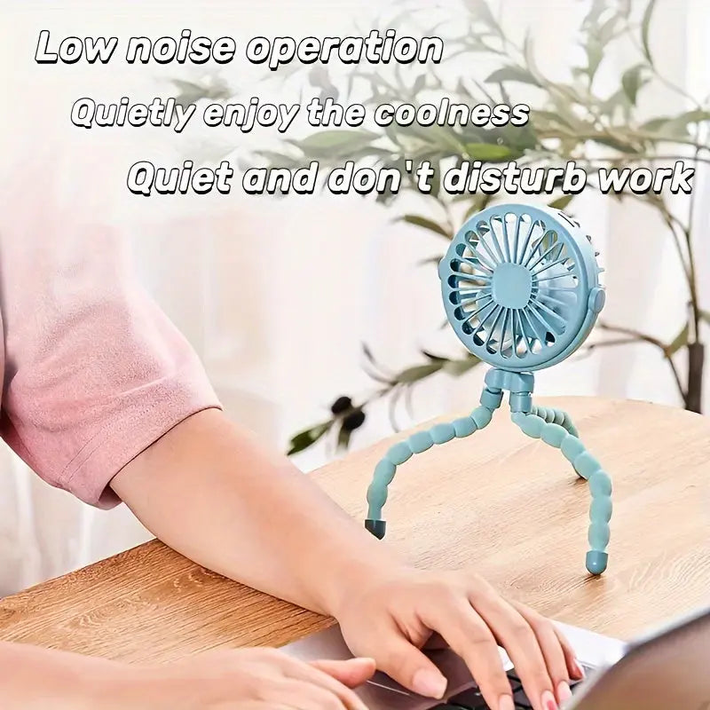 Portable USB Rechargeable Octopus Fan – Flexible Handheld Electric Mini Fan for Desk TARHUS  Electronics & Gadgets